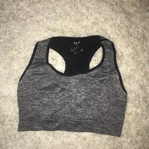 Grey Sports bra